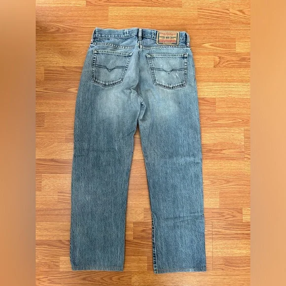 Men’s Diesel Industry Straight Leg Button Fly Distressed Blue Jeans 32x28 - Picture 3 of 16